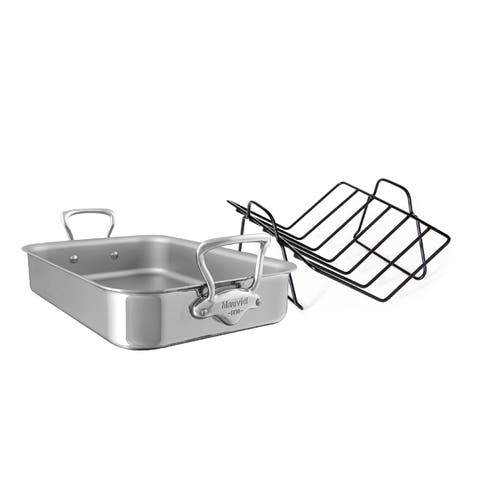 M
Cook 5-Ply Polished Stainless Steel Roasting Pan With Rack, And Cast Stainless Steel Handles