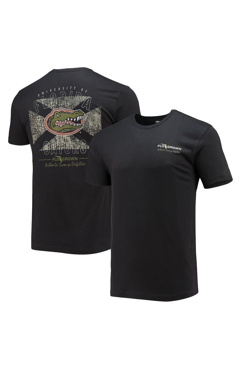 FLOGROWN Men's FloGrown Black Florida Gators Gator Skin Flag T-Shirt, Main, color,