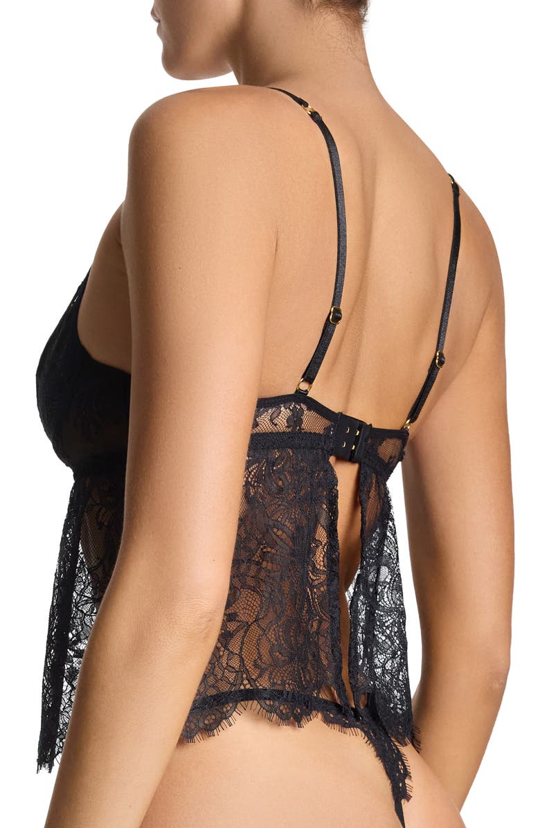 Hanky Panky x Lexi Wood Shannon Underwire Lace Camisole, Alternate, color, Black