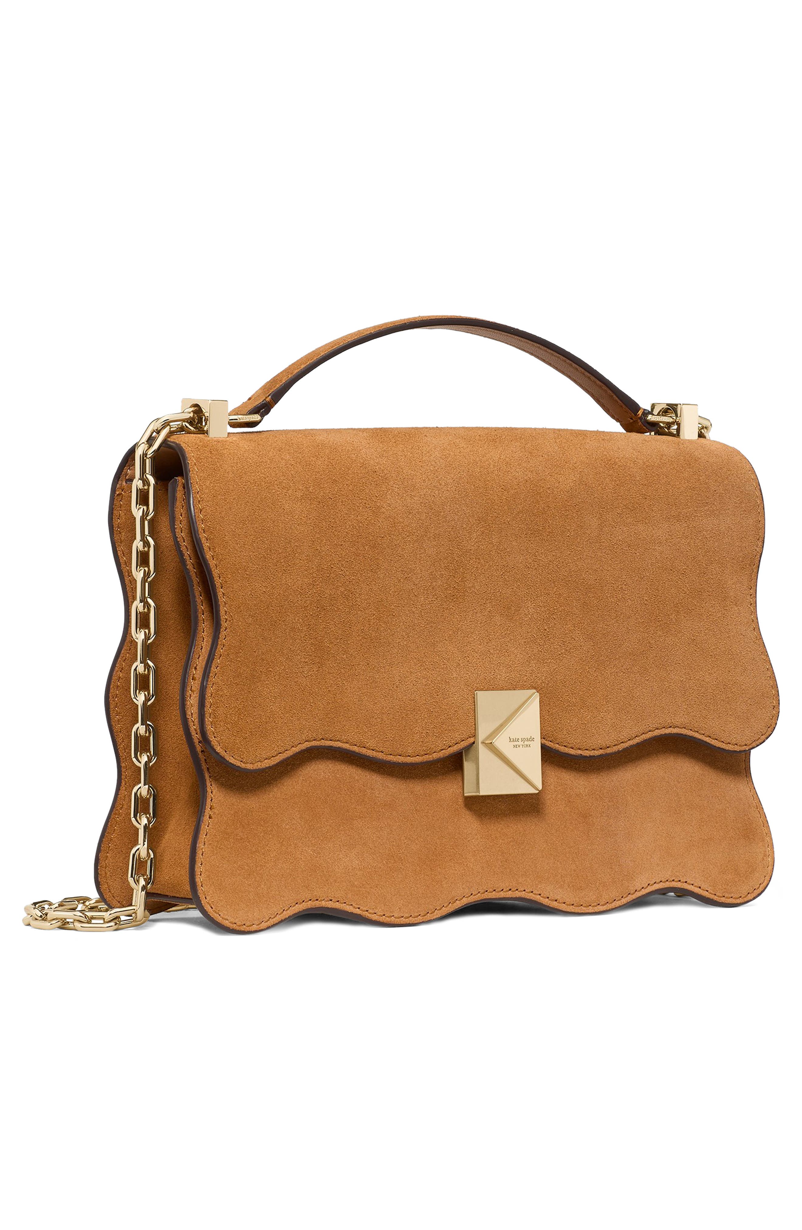 Kate Spade New York deco wavy suede convertible crossbody bag, Alternate, color, 
