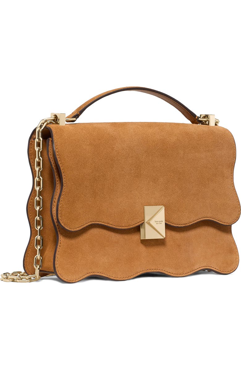 Kate Spade New York deco wavy suede convertible crossbody bag, Alternate, color,