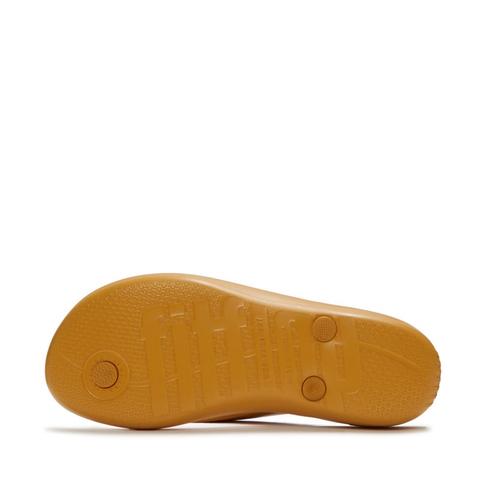 FitFlop Iqushion Glossy Flip-Flops, Alternate, color, Turmeric