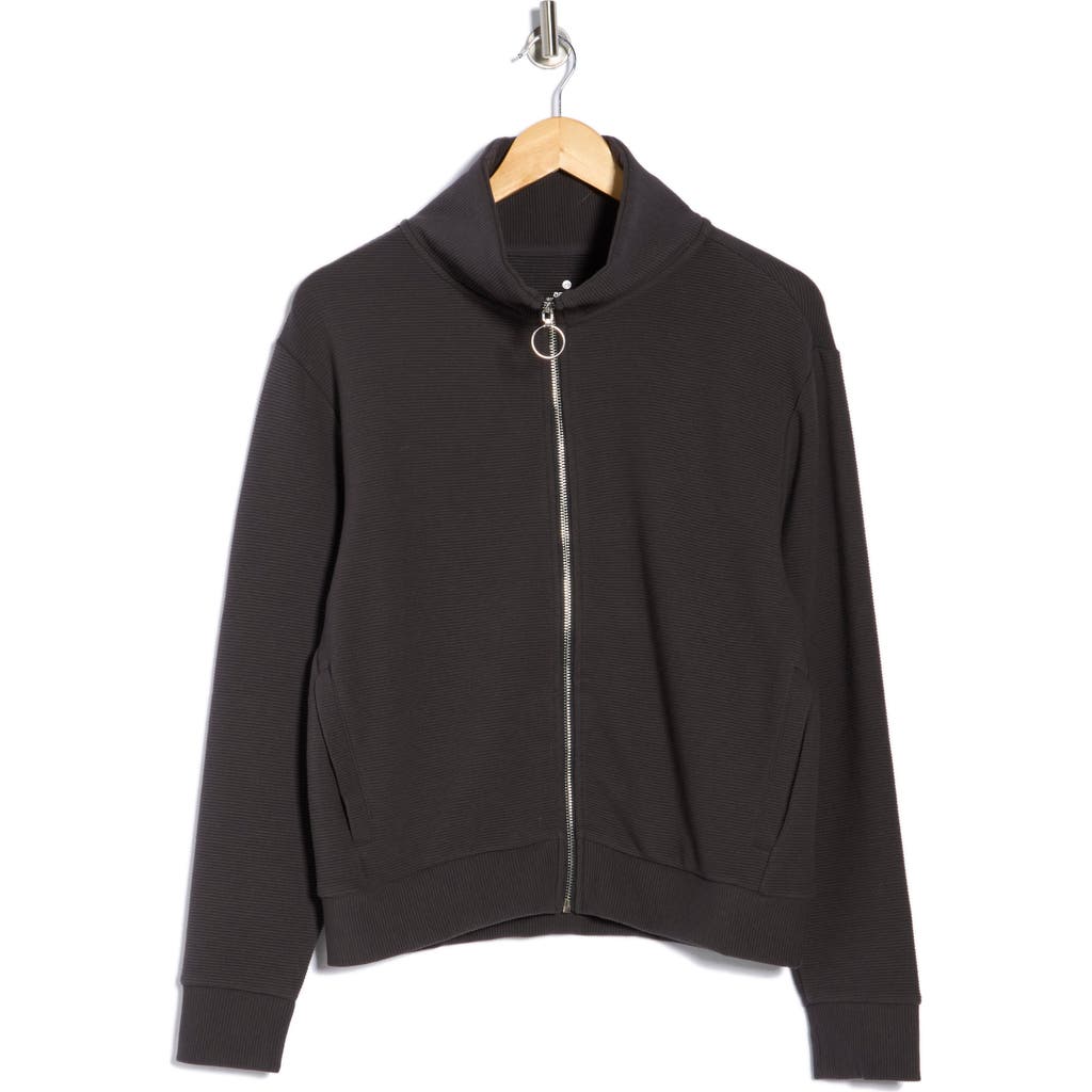 Apana Softsea Mock Neck Full Zip Jacket In Gray