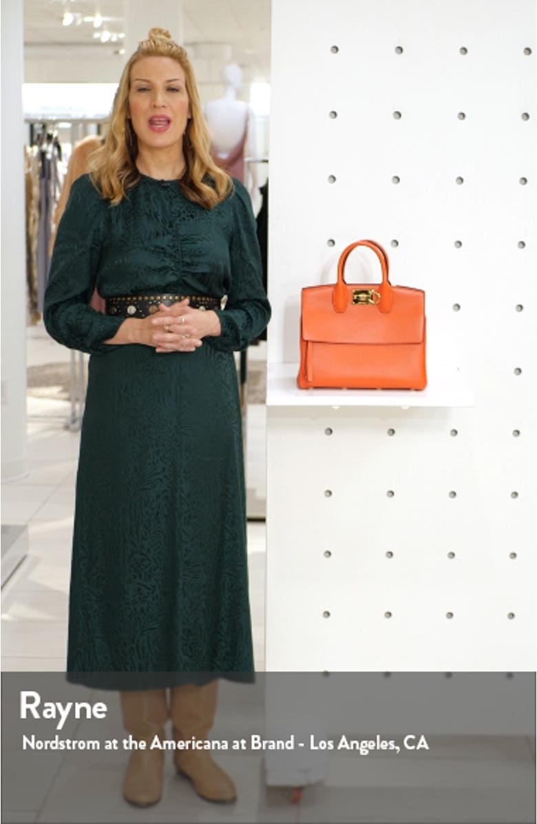 Salvatore Ferragamo Studio Leather Top Handle Bag, sales video thumbnail