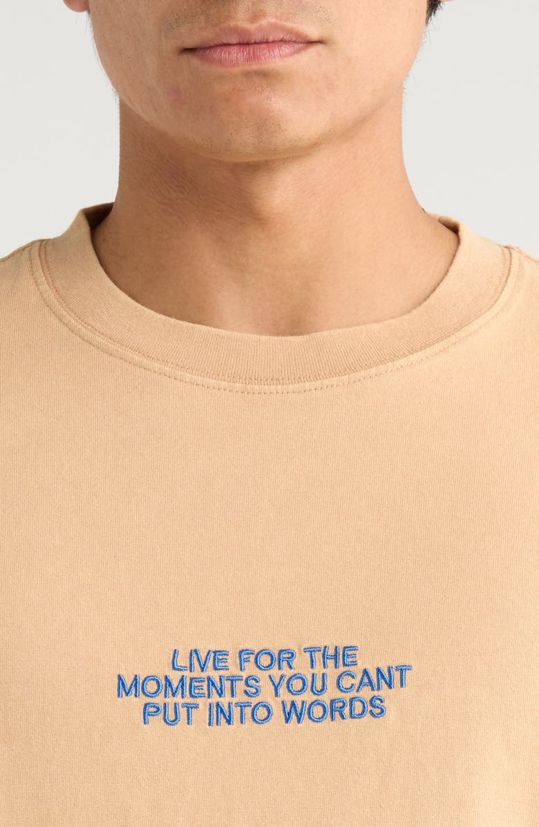 HONOR THE GIFT Live for The Moments Graphic T-Shirt, Alternate, color, Tan