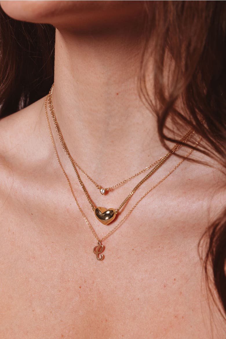 Gianna Initial Necklace, Alternate, color, Gold / B