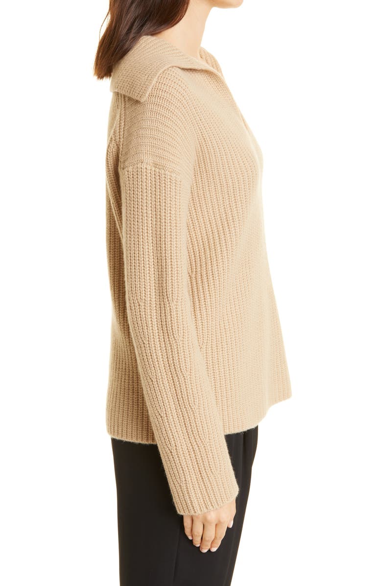 Vince Collared Wool & Cashmere Sweater, Alternate, color, Fauna