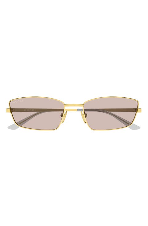 61mm Gradient Rectangle Sunglasses