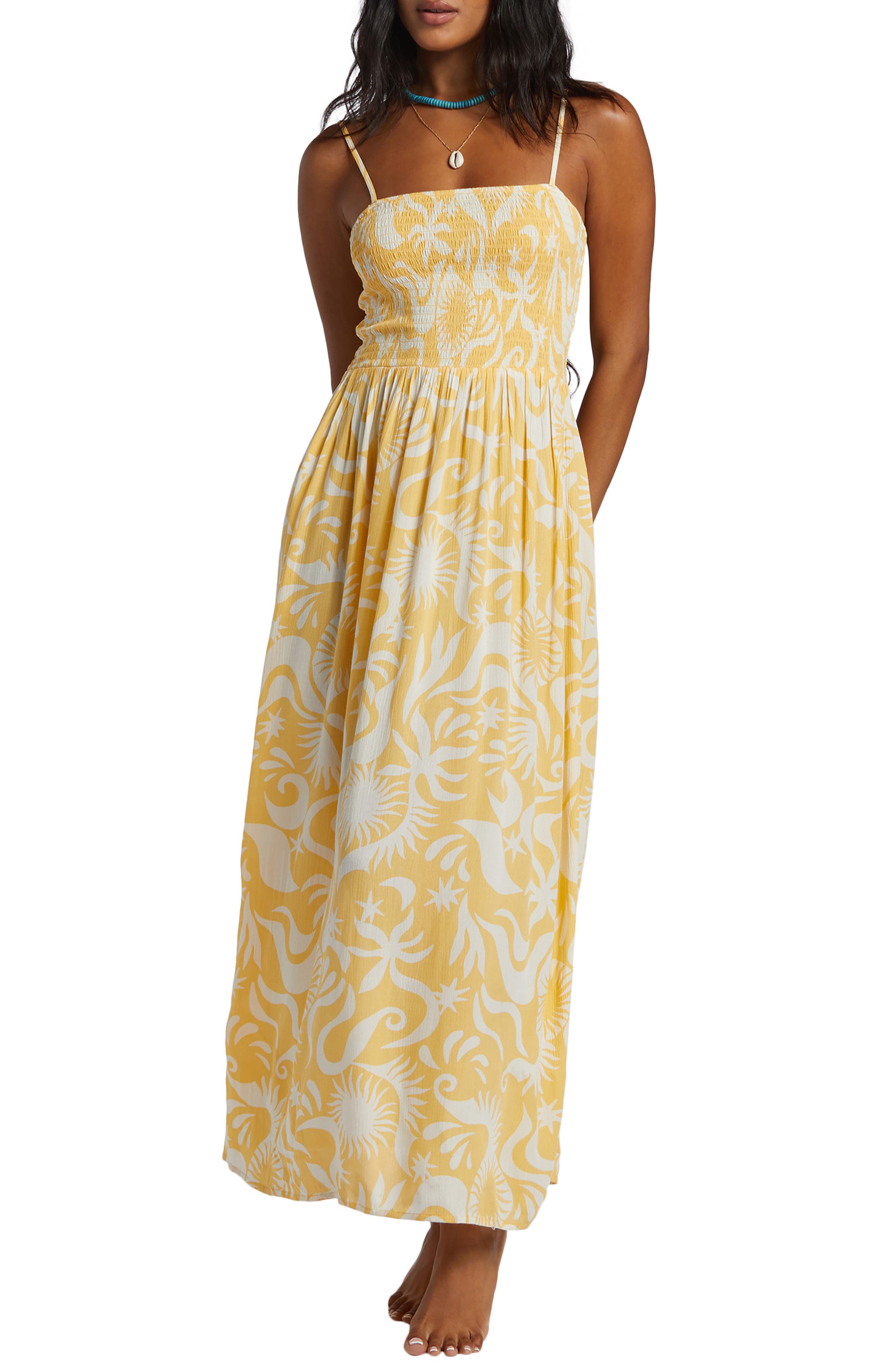 Billabong Sun Spell Smocked Maxi Sundress (Women) | Nordstromrack