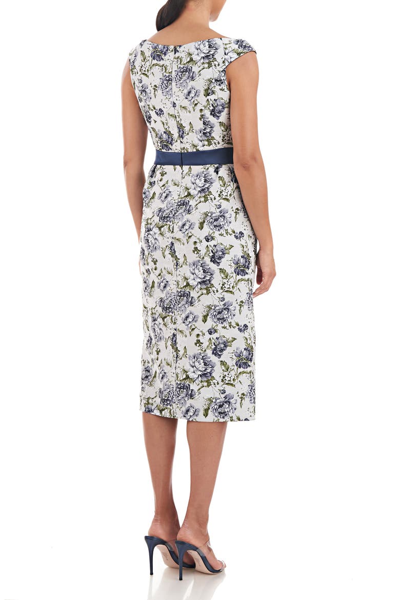 Millie Floral Sheath Dress, Alternate, color, MIDNIGHT BLUE