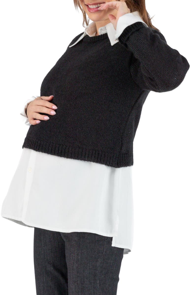 Cache Coeur Gaspard Maternity/Nursing Sweater, Alternate, color, 