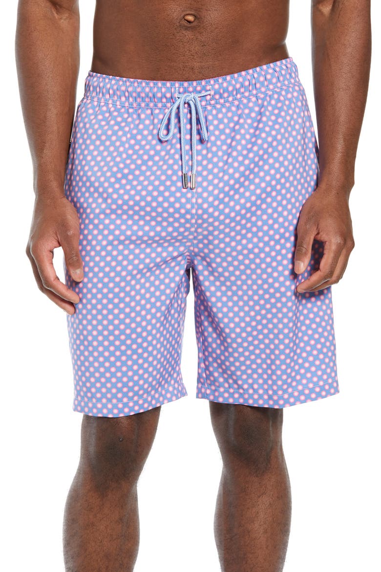 Polka Spots Swim Trunks, Main, color, BONNET