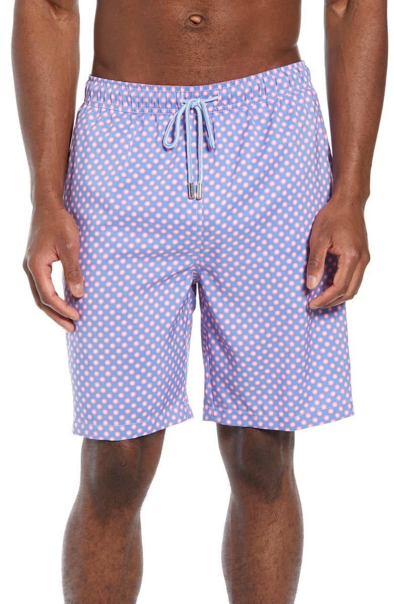 Peter Millar Polka Spots Swim Trunks, Main, color, 