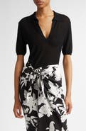 Max Mara Studio Casarsa Short Sleeve Polo Sweater