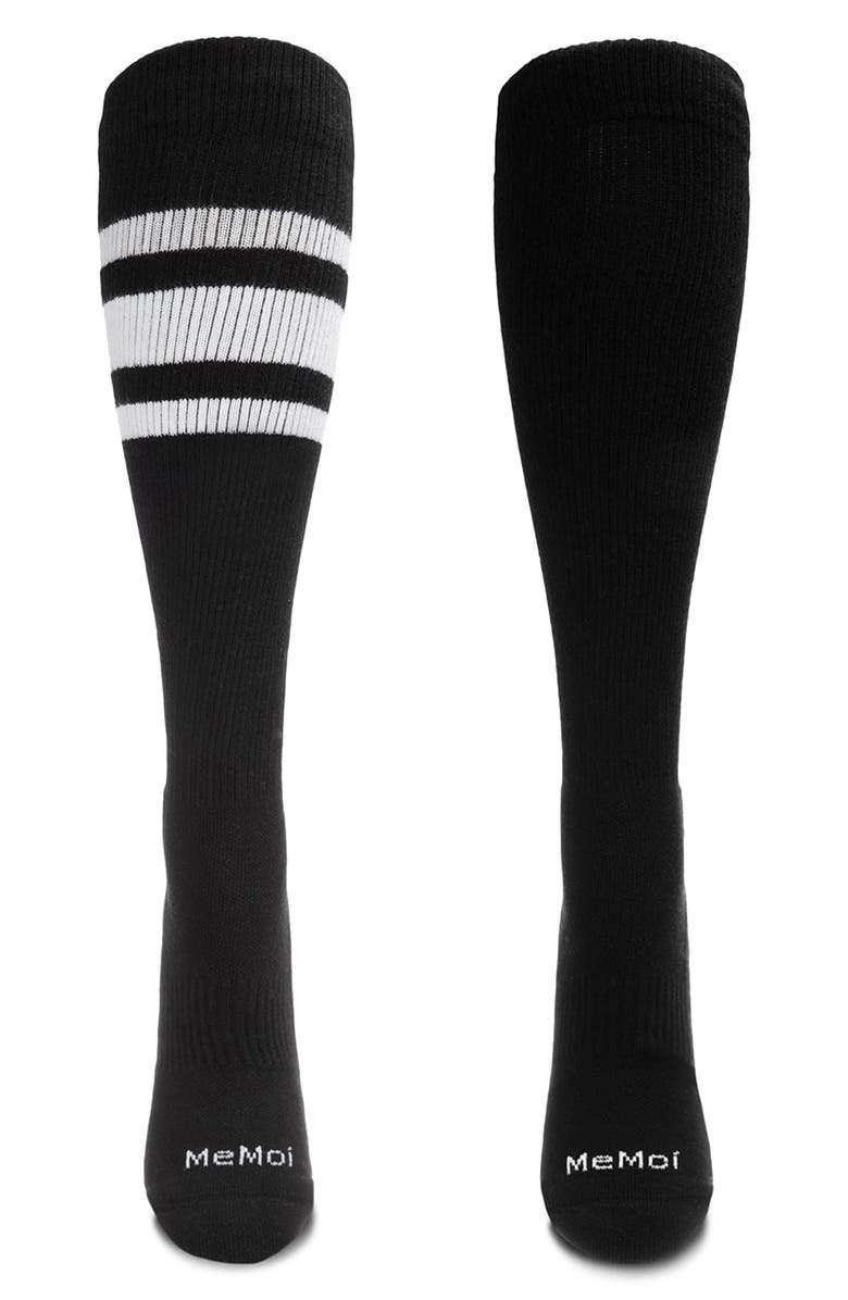 MeMoi Assorted 2-Pack Knee High Compression Socks, Alternate, color, Black