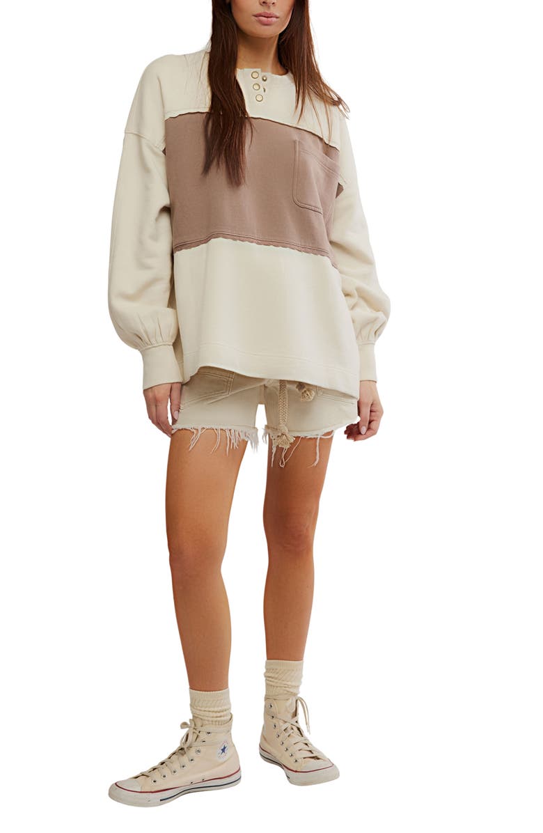 Free People Strawberry Colorblock Sweatshirt, Alternate, color, 