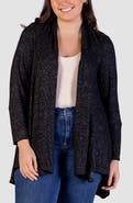 24seven Comfort Apparel Open Front Waterfall Cardigan