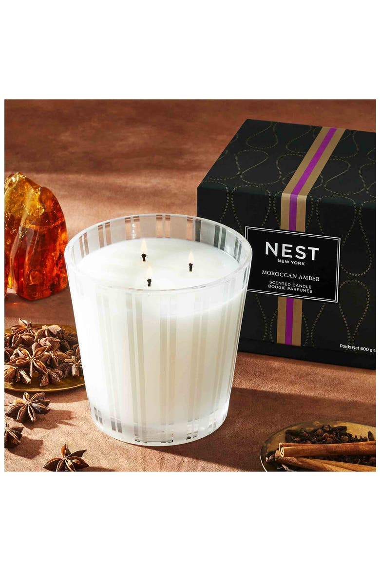 Moroccan Amber Scented Candle, Alternate, color, NO COLOR