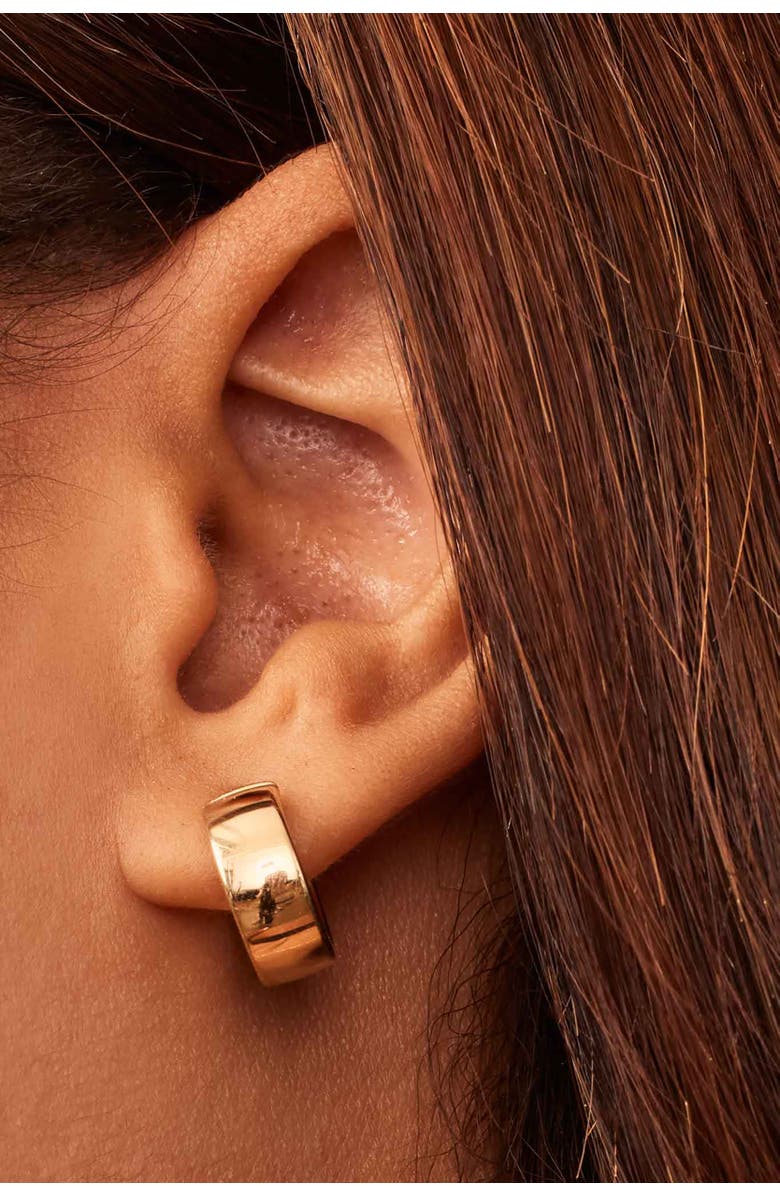 Oradina 14K Yellow Gold The One Hoops, Alternate, color, Yellow Gold