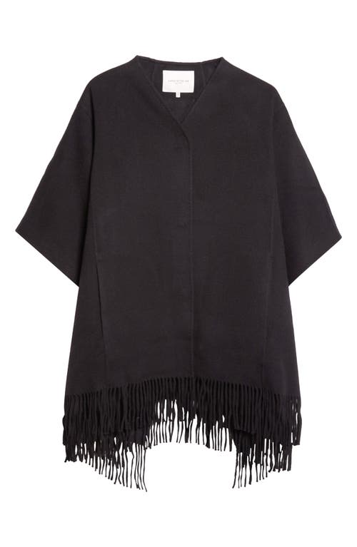 Lafayette 148 New York Wool & Cashmere Fringed Cape In Multi