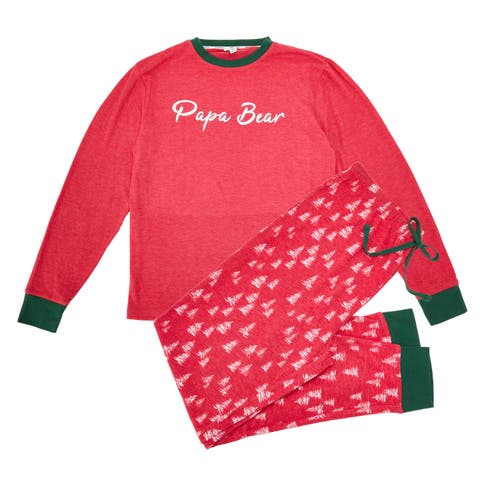 2 Piece Papa Bear Holiday Pajama Set (Men)