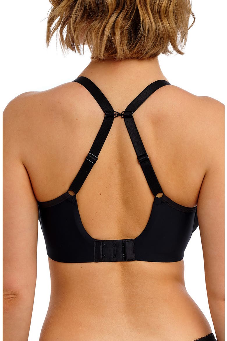 Essentially Smooth Underwire Balconette Bra, Alternate, color, BLACK