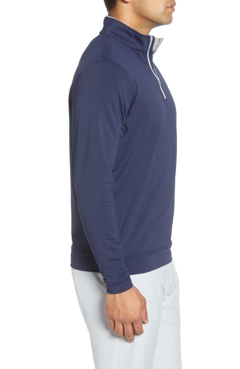 Peter Millar Perth Performance Quarter Zip Sweatshirt, Alternate, color, Navy