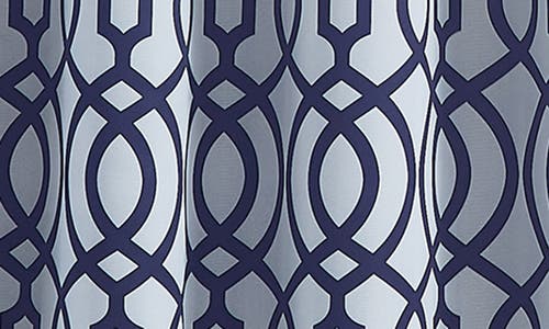 Dainty Home Single Blackout Panel Curtain In White And Navy
