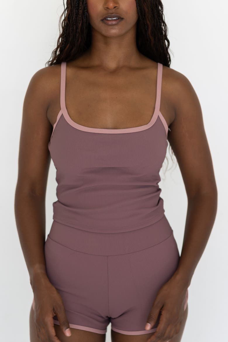 Breeze Scoop Neck Tankini Top, Main, color, Purple
