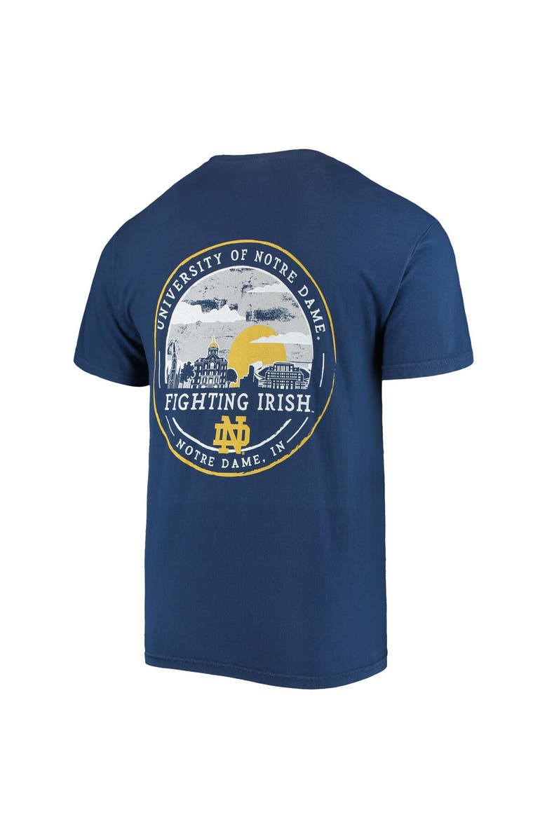 IMAGE ONE Men's Navy Notre Dame Fighting Irish Circle Campus Scene T-Shirt, Alternate, color, 