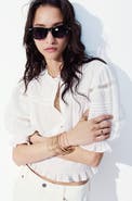 H&M Pintucked cotton blouse