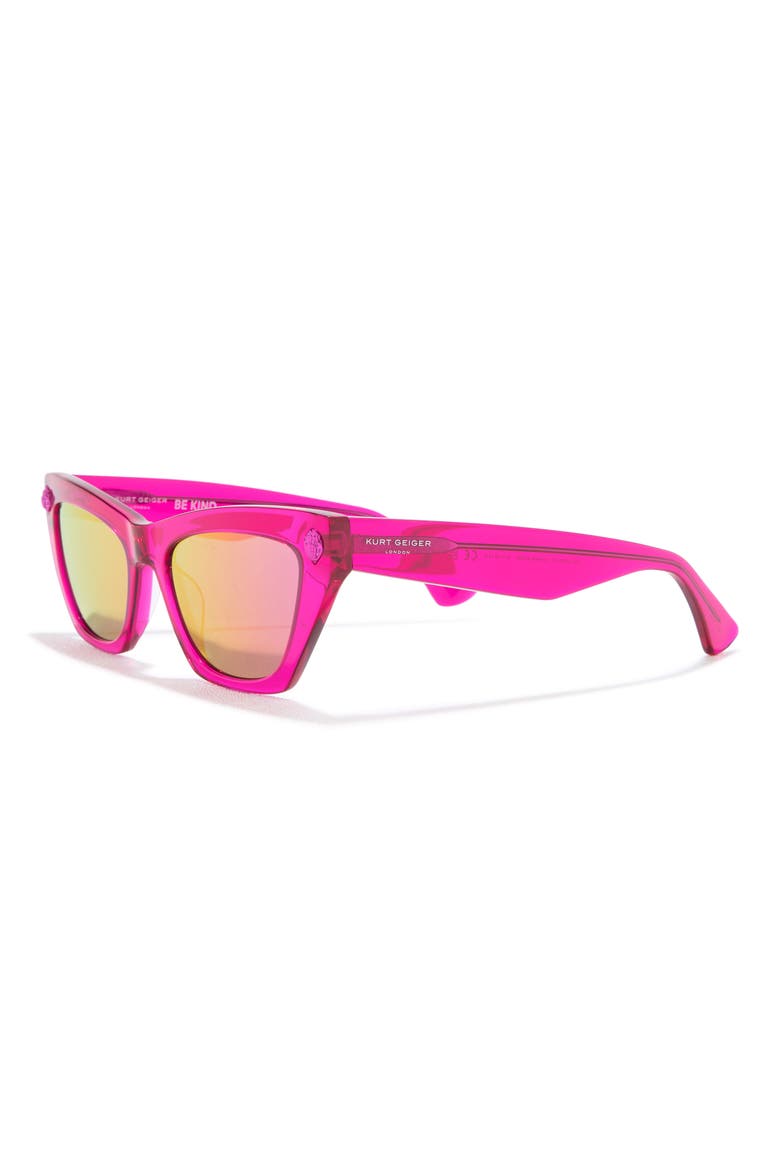51mm Cat Eye Sunglasses, Alternate, color, FUCHSIA MATTE/ PINK FLASH