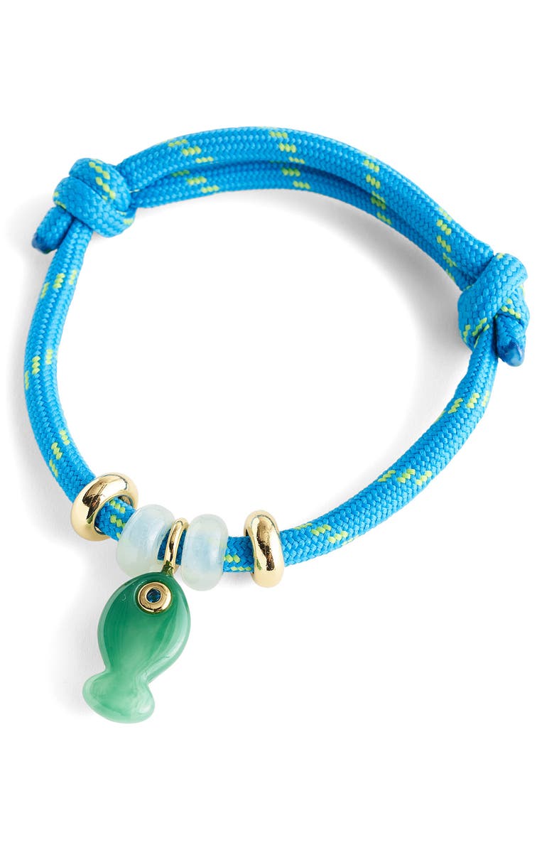 Madewell Paracord Charm Bracelet, Main, color, Classic Indigo