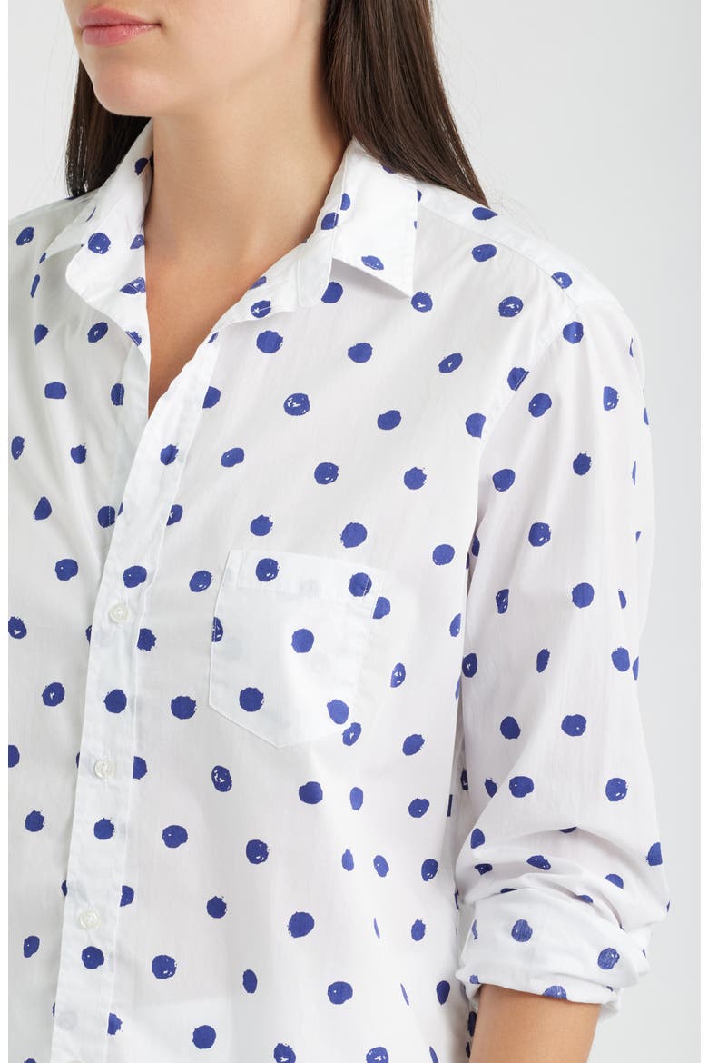 Eileen Relaxed Button-Up Shirt, Alternate, color, LARGE BLUE DOTS