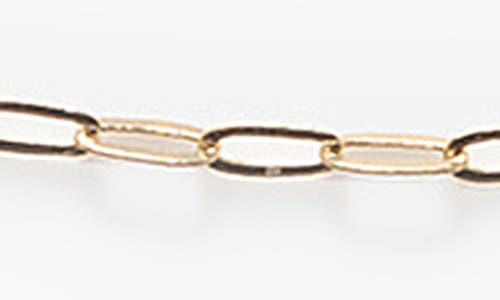 Local Eclectic Solid Gold Delicate Paper Clip Chain Necklace In Gold
