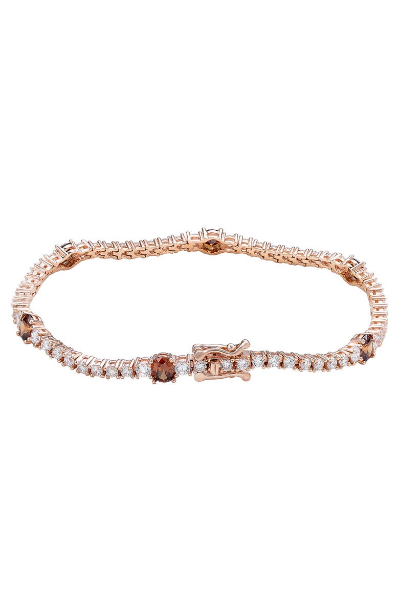 SUZY LEVIAN Cubic Zirconia Tennis Bracelet, Alternate, color, Brown