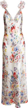 Camilla I Left My Heart in Granada Print Bias Cut Silk Slipdress
