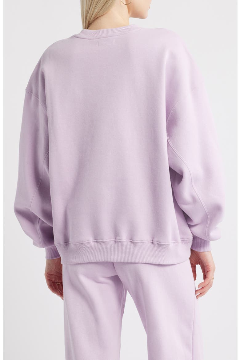 Relaxed Cotton Blend Sweatshirt, Alternate, color, PURPLE FAIR