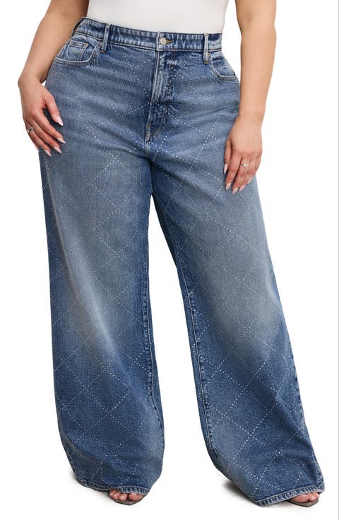 Good Ease Relaxed Wide Leg Jeans (Regular & Plus)