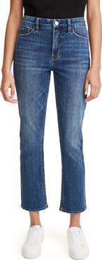 JEN7 by 7 For All Mankind JEN7 High Waist Chew Hem Ankle Straight Leg Jeans