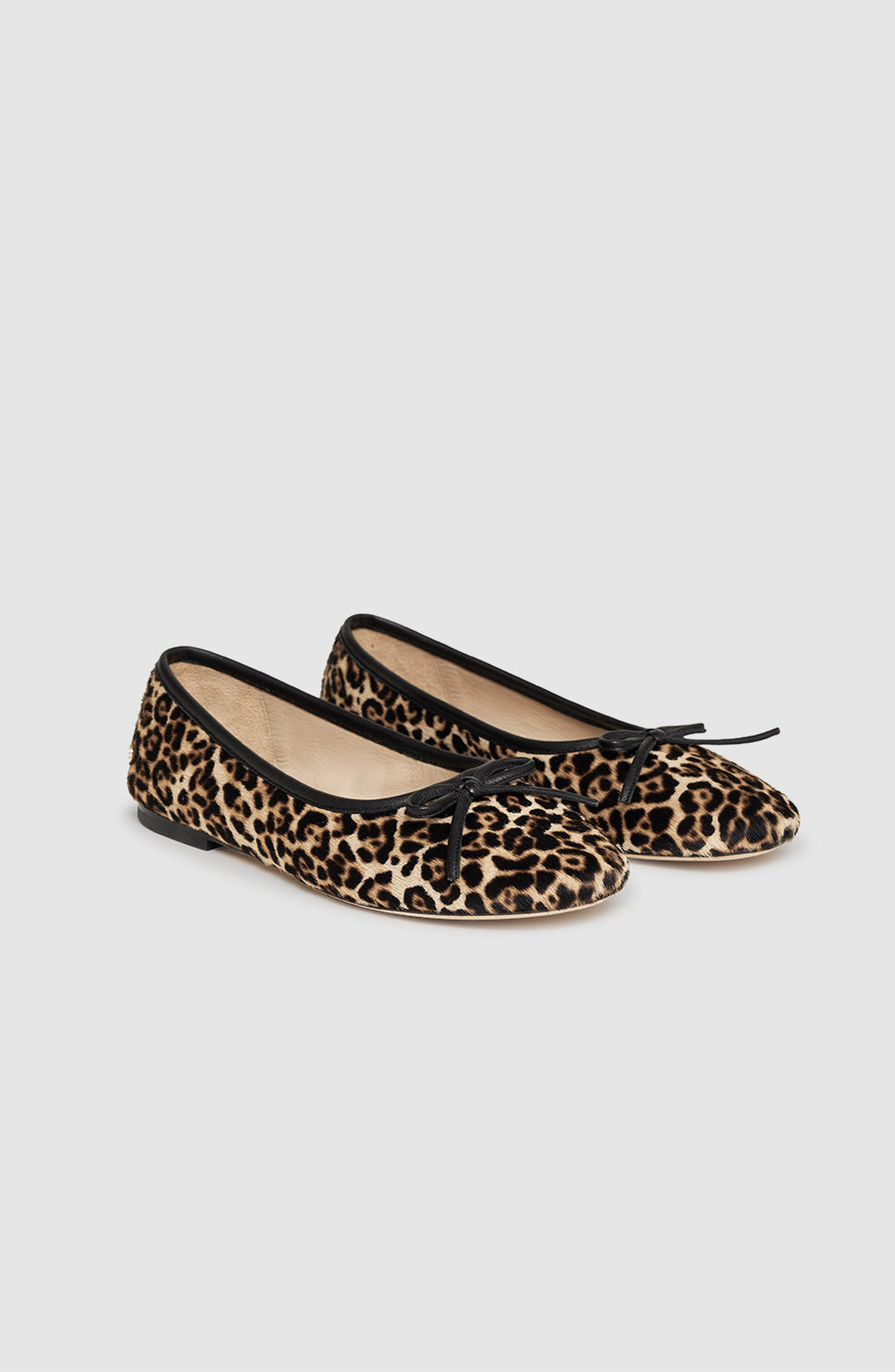 ANINE BING Jamie Ballerina Flats, Main, color, Leopard Print
