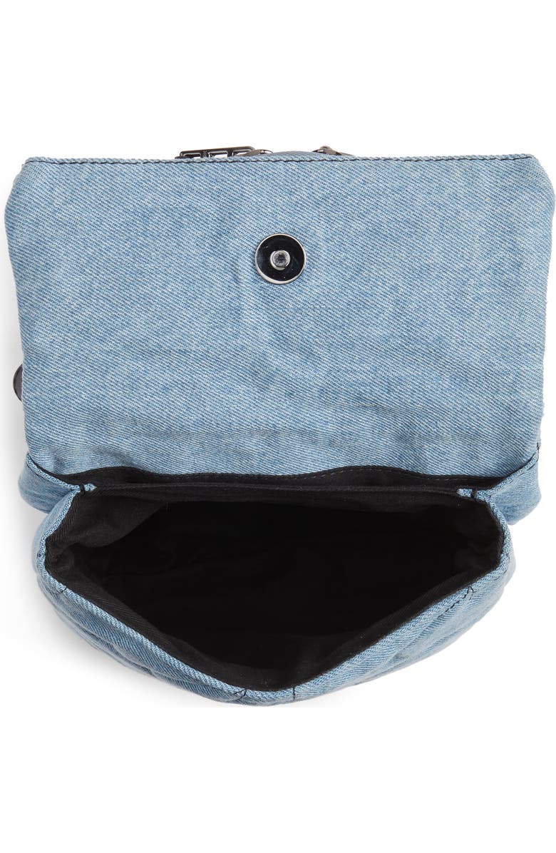 Zadig & Voltaire Romy Compact Quilted Denim Backpack, Alternate, color,