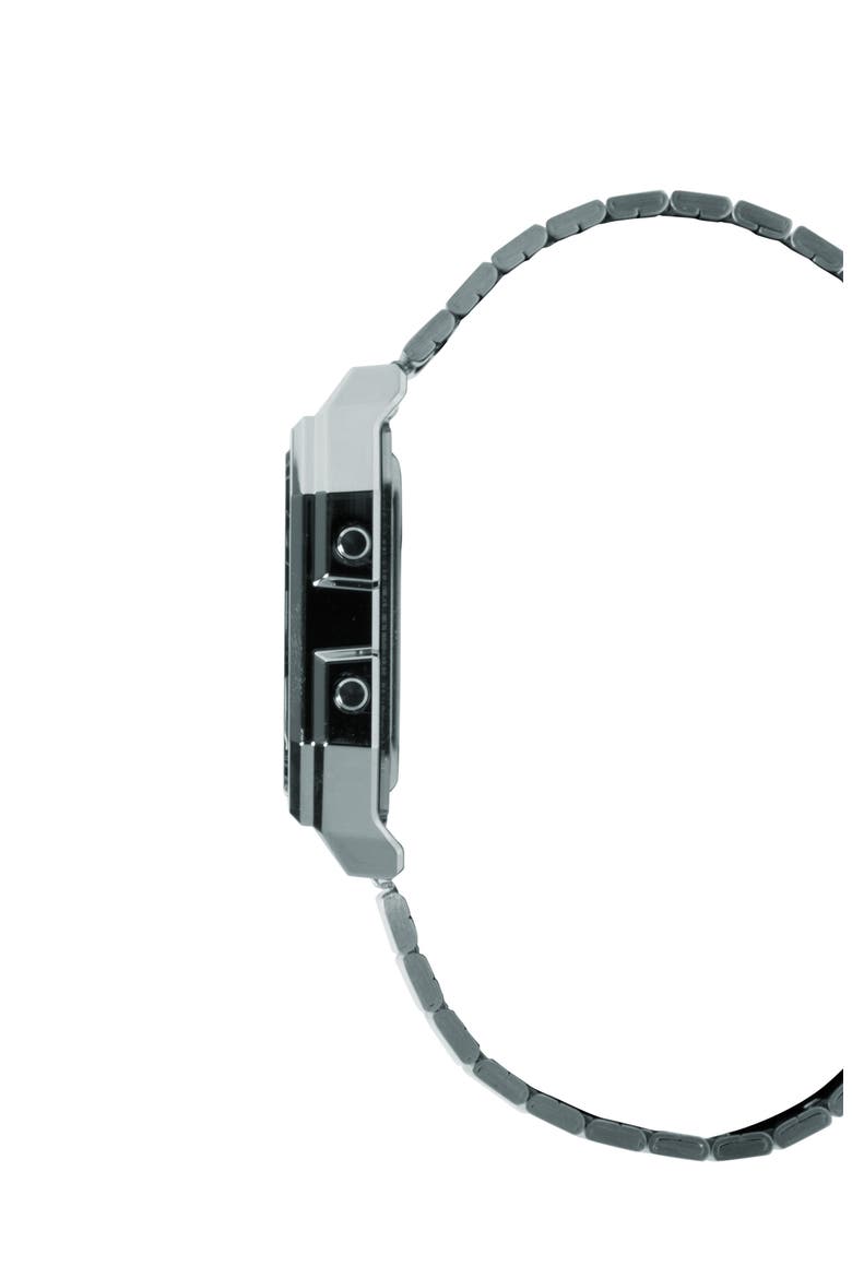 Vintage Multiface Digital Bracelet Watch, 40.5mm × 33.9mm, Alternate, color, SILVER