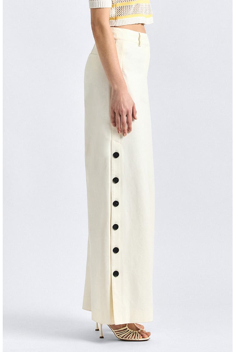 Tova Button Wide Leg Pants, Alternate, color, SOFT WHITE