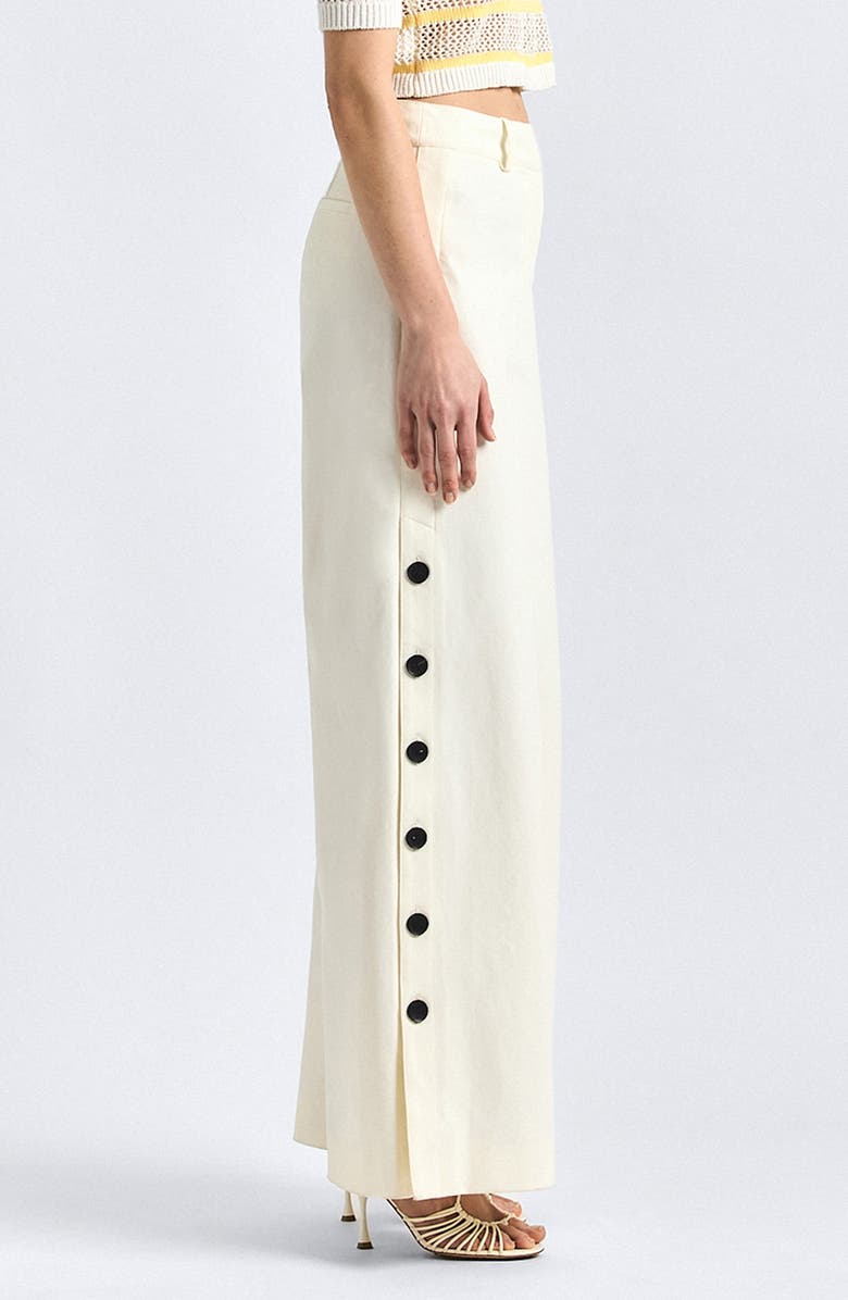 Derek Lam 10 Crosby Tova Button Wide Leg Pants, Alternate, color, Soft White