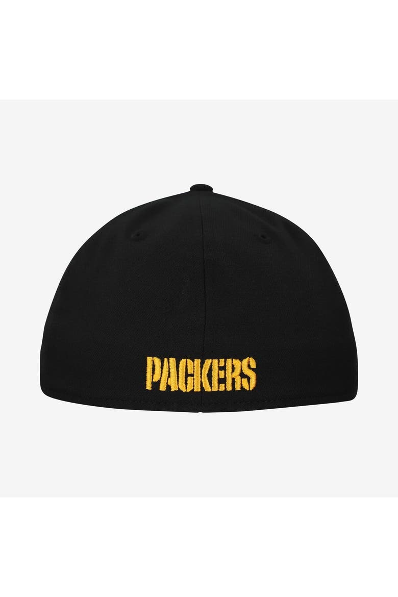 Men's New Era  Black Green Bay Packers Core Team 39THIRTY Flex Hat, Alternate, color, Black
