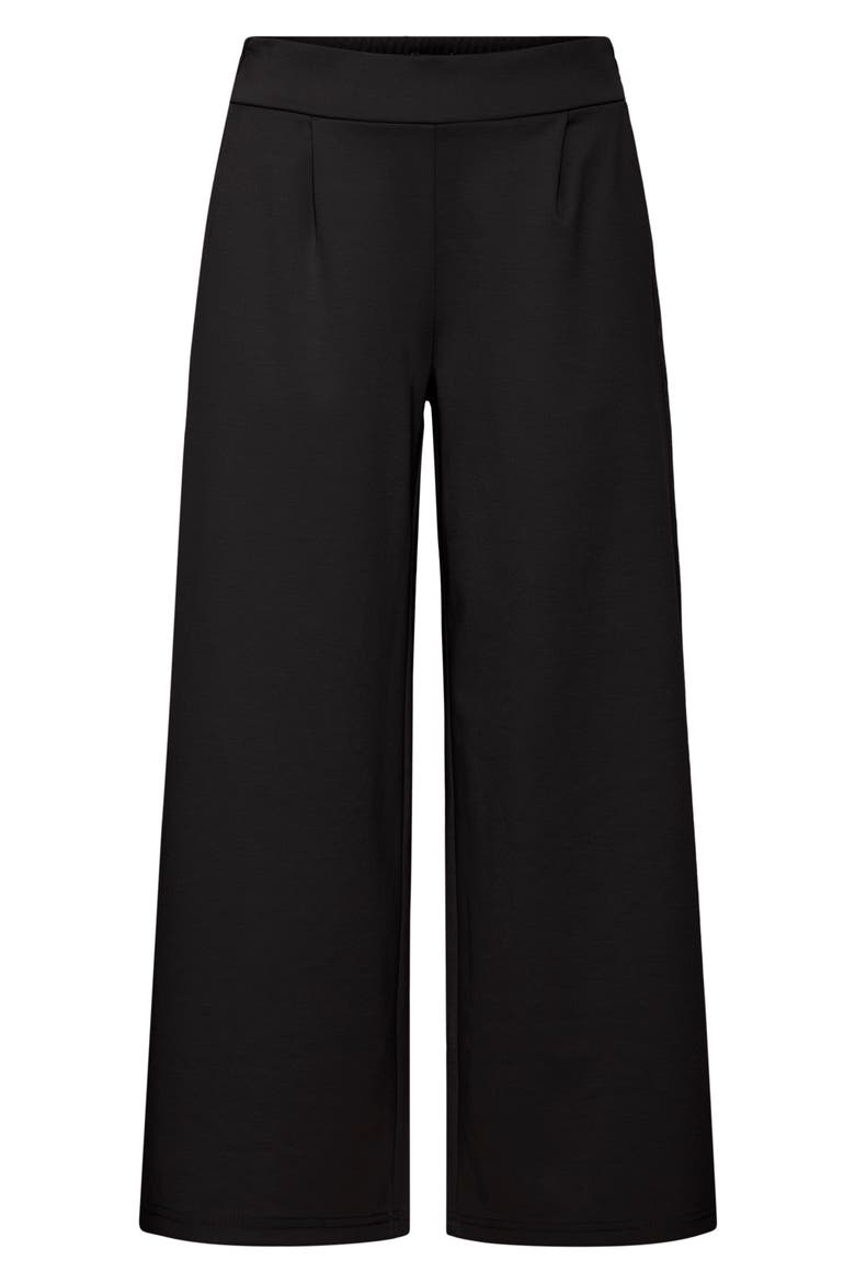 Pull-On Wide Leg Pants, Alternate, color, BLACK