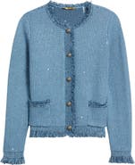 KOBI HALPERIN Kailey Sequin Fringe Cardigan