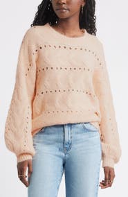 Treasure & Bond Cable Crewneck Sweater