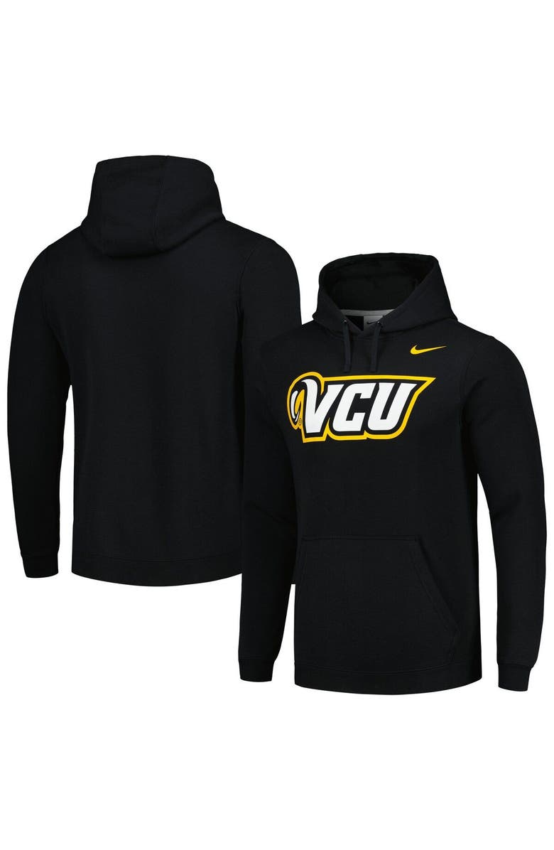 Nike Men's Nike Black VCU Rams Club Fleece Pullover Hoodie, Alternate, color,